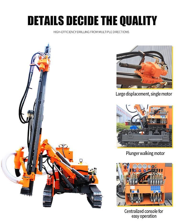 Portable Electric Tracked DTH Rock Drilling Rig Borehole Drilling Machine