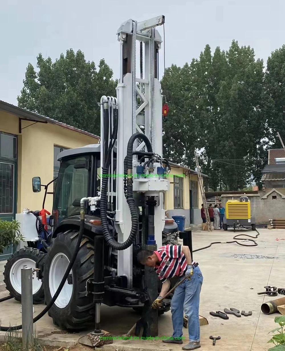 200m Tractor Full Hydraulic Top Drive DTH Rock Water Well Borehole Drilling Machine