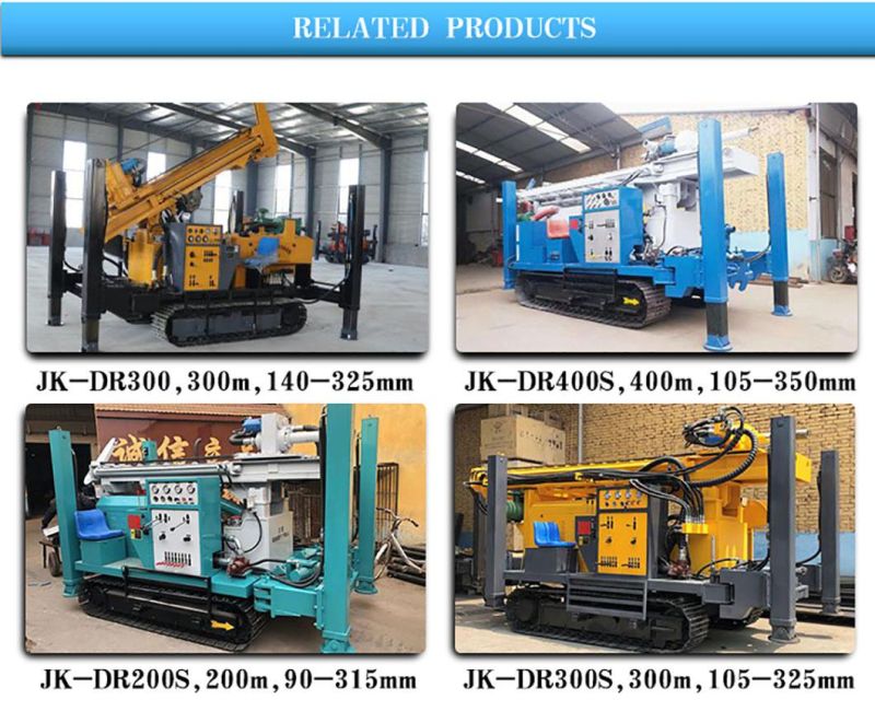 Jk-Dr400 Diesel Engine Hydraulic Crawler Water Well Drilling Rig Price