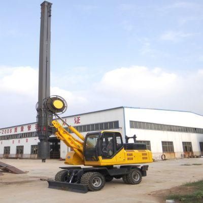 Hydraulic 18m Wheeled Four-Wheel Drill Hydraulic Press Water Drilling Machine Rotary Drilling Rig for Sale