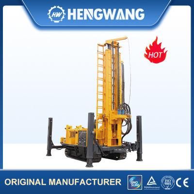 Crawler Type Pneumatic Water Well Drilling Rig 300 Meter Water Well