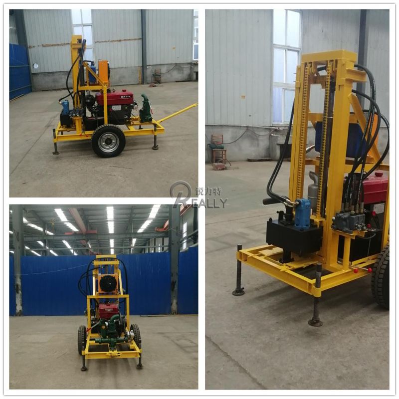Diesel Drilling Rig Machine 22/35HP Portable Well Drilling Machine 100m Deepth Well Drilling Machine for Sale
