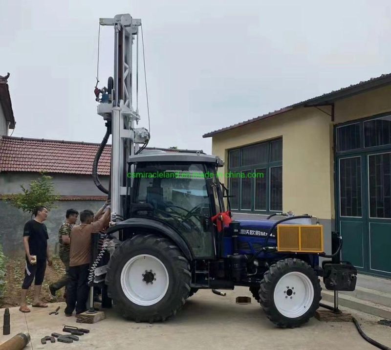 200m Tractor Full Hydraulic Top Drive DTH Rock Water Well Borehole Drilling Machine