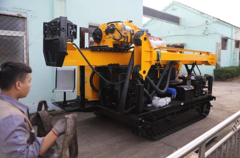 600m High Power Portable Mining Hard Rock Hammer Drilling Rig Crawler Diesel Hydraulic Deep Water Well Drilling Rig for Sale