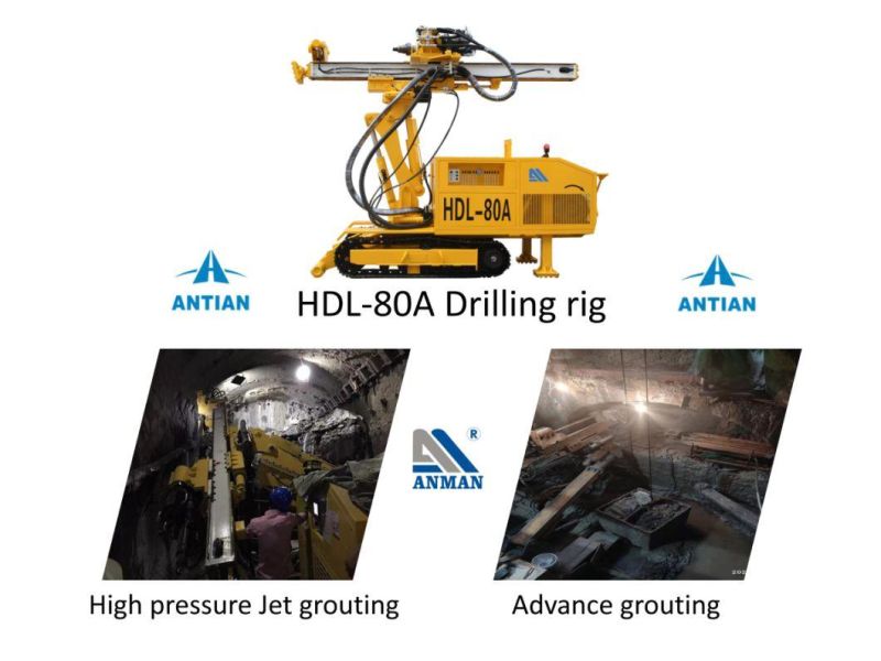 Hdl-80A All Kinds of Guide Hole Construct Grouting Pilot Hole Drilling Rig