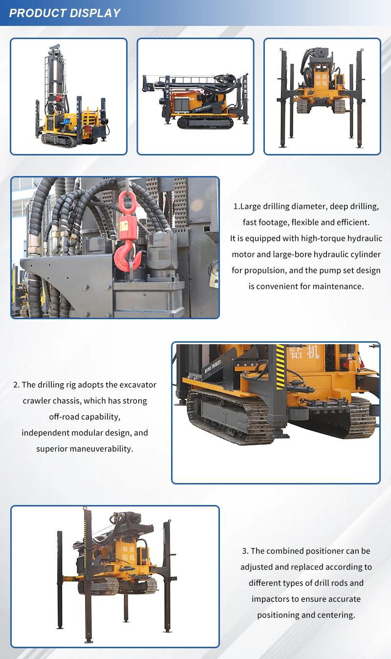 500m/600m Hydraulic Crawler Type Borehole Water Well Drilling Machine Rig Mine Drilling Rig