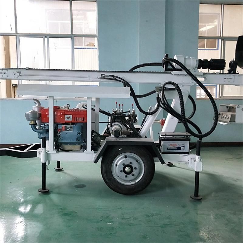 Trailer Mounted Small Portable Water Borehole Drilling Machine
