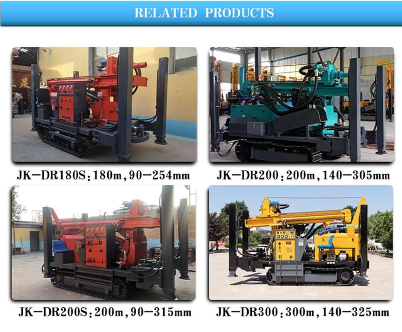 Jk-Dr200X 200m Depth Hydraulic Rotary Drilling Rig