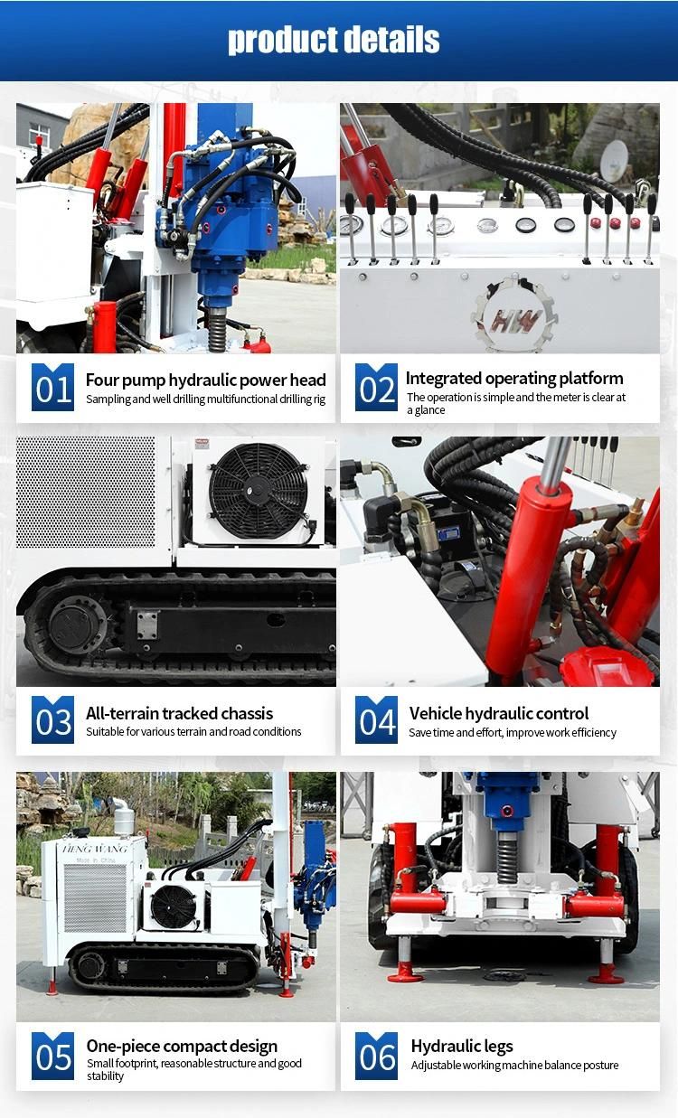 Sample Core Drill Rig 30m Core Depth for Soil Testing