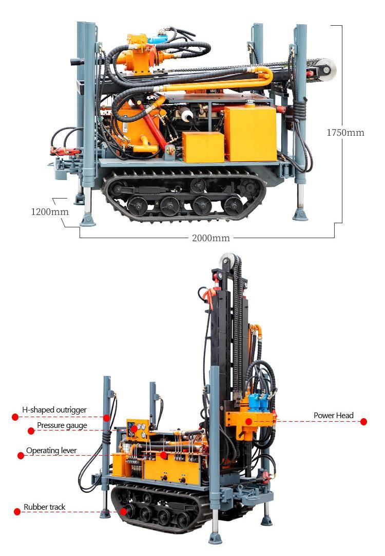 Efficient Multifunctional Drilling Equipment Crawler Water Well Drilling Rig for Sales