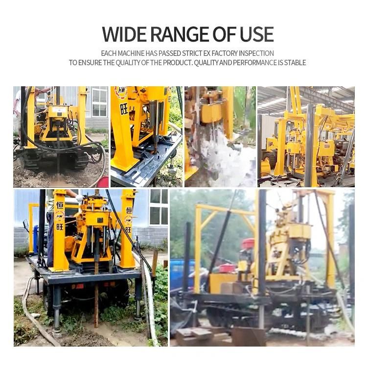 Hydraulic Lifting Tower Crawler 160m Water Well Drilling Rig Machine