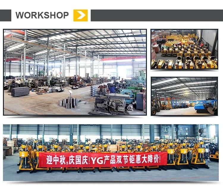 4 Wheels Mounted Water Well Rotary Drilling Rig Machine