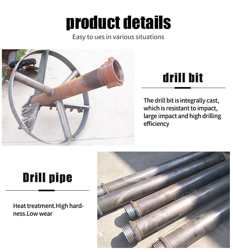 Portable Rotary Large Diameter Water Bore Well Drilling Machine