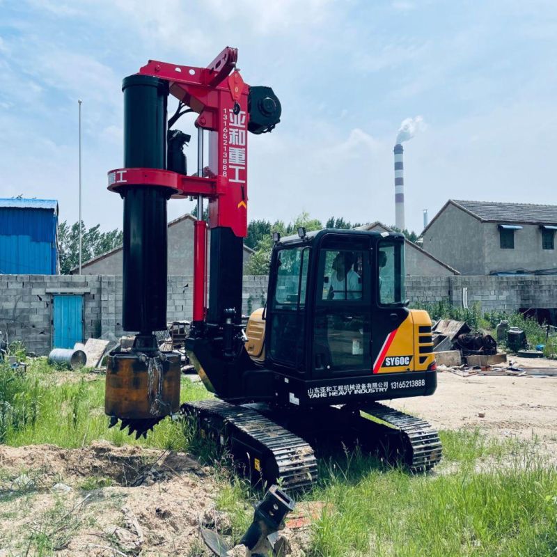 5-15m Rotary Table Pilling Excavator Mounted Drill Rig with Auger Digger