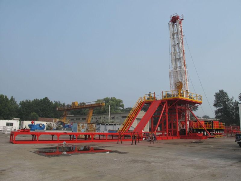 Zj30 Land Oil Drilling Rig Trailer Truck Mounted 180t and Xj750 Workover Rig 3000m Completed Service Drilling Rig Petroleum Equipment