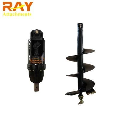Excavator Attachment Drill Earthmoving Soil Earth Auger