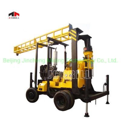 Diesel Motor Trailer Mounted Mud Borehole Water Well Drilling Rig