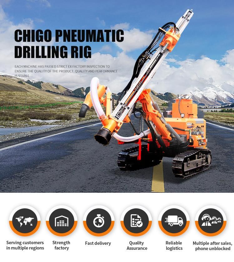 Diesel DTH Hammer Pneumatic 30m Steel Crawler DTH Drilling Rig