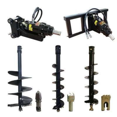 Post Hole Digger Excavator Hydraulic Earth Auger Drill for 4.5-6t Excavator/Tractor/Skid Steer