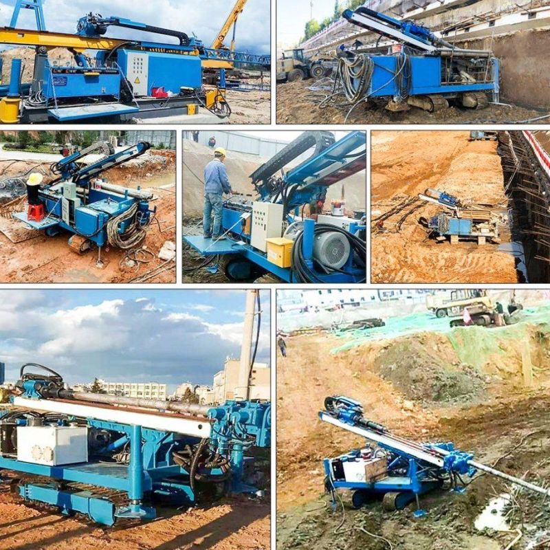 Rotator Lifting Force 70kn Crawler Soil Nail Micropile Anchor Drilling Rig for The Construction of Stratum with Large Water Content