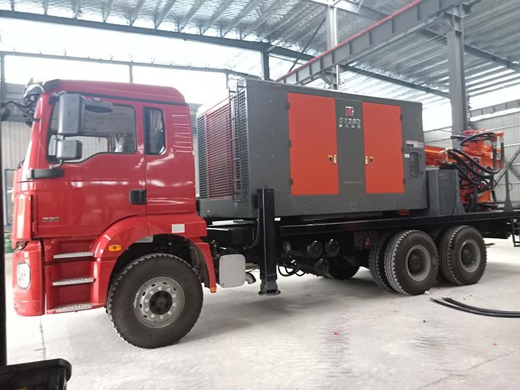 300m Depth Truck-Mounted Pneumatic Water Well Drilling Rig with Air Compressor for Sale