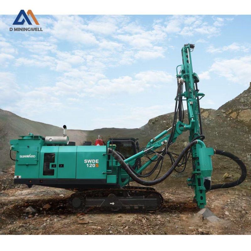 DTH Drill Machine Mining Rig Use Long Rod Borehole Drilling Rig Crawler Drilling Rig
