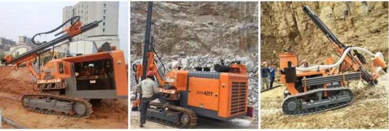 Zgyx 421t with Air Compressor Integrated DTH Drilling Rig