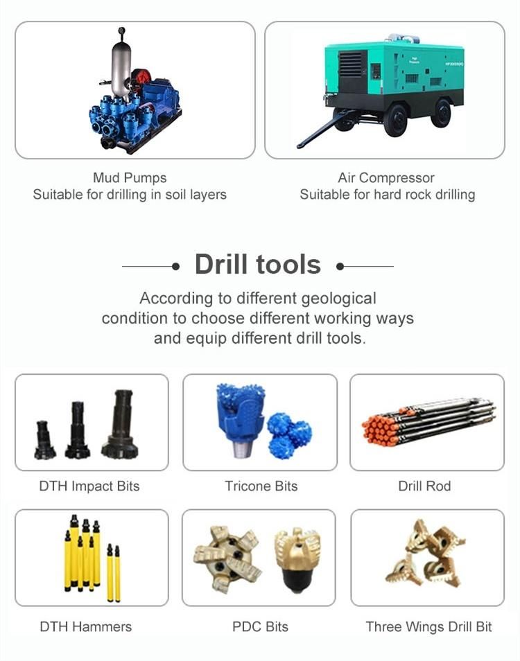 Portable Hydraulic Water Well Drill Rig Hf150W