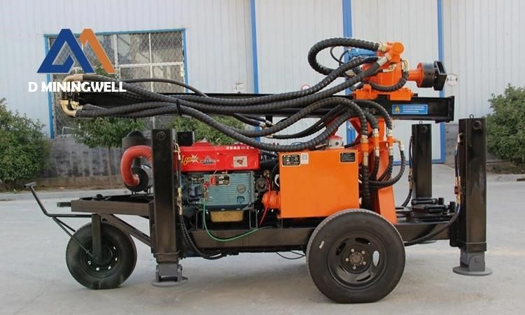 Hydraulic Fy130 Water Well Drilling Rig with 32HP Diesel Motor with 2m Drilling Rog