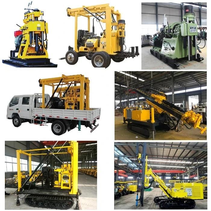 4 Wheels Mounted Water Well Rotary Drilling Rig Machine