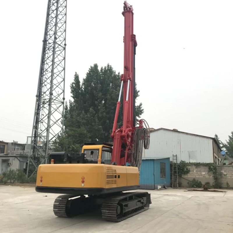 Excavator Mini Crawler Concrete Pile Driver Electric Ground Screw Drilling Rig with Two Drilling Tools for Free Can Customize