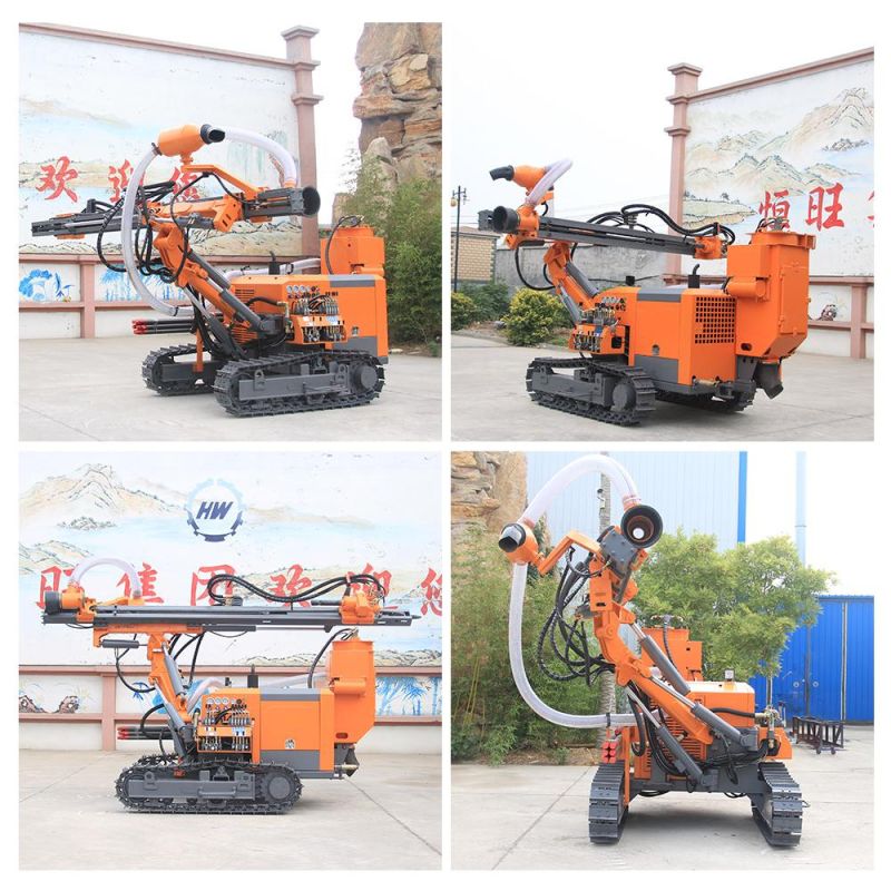 Hw452 DTH Surface Underground Hard Rock Blasting High Air Pressure DTH Drilling Rig