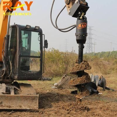 Factory Price Hydraulic Earth Auger Hole Digging Machine Ground Hole Drilling Machines for Excavator