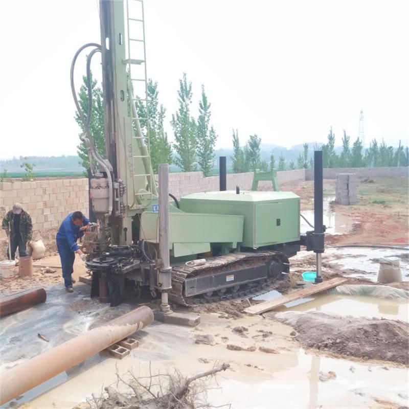 600meters Deep Depth Crawler Hydraulic Hard Rock Water Well Drilling Rig Machine