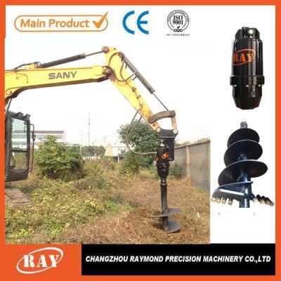Ray Rea6000 Excavator Equipment Auger Drilling Machine Hydraulic Auger Earth Drill Attachment