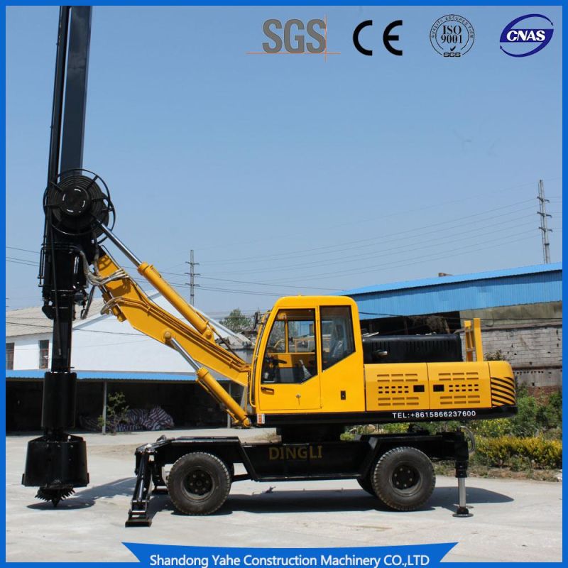 20m Depth Small Rotary Hydraulic Pile Driver for Engineering Foundation Construction/Water Well/Mining Excavating