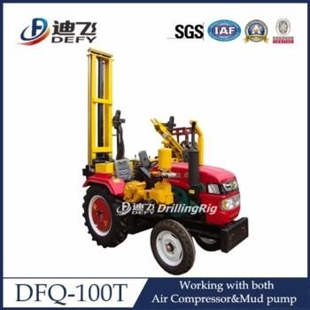 2022 Hot Sale 100m Full Pneumatic DTH Portable Borehole Water Well Drilling Machine Rigs