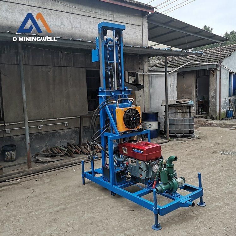MW-180 Small Water Well Drilling Machine Diesel Engine Portable Drill Rig
