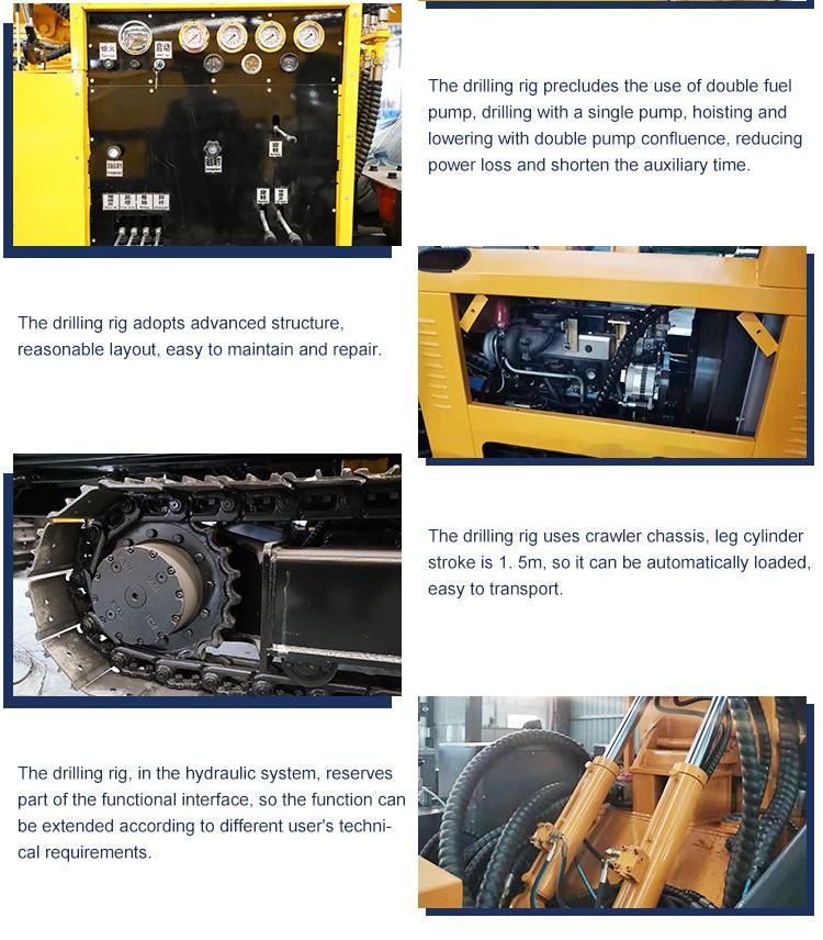 Pneumatic Borehole Hydraulic Rotary Water Well Drilling Rig