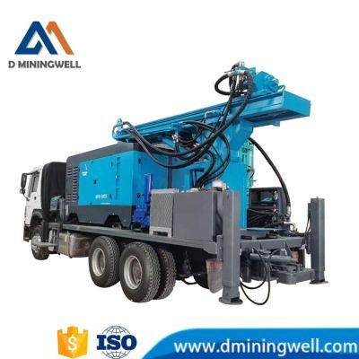 Full Hydraulic Truck Water Well Drilling Rig for 500m 600m 800m