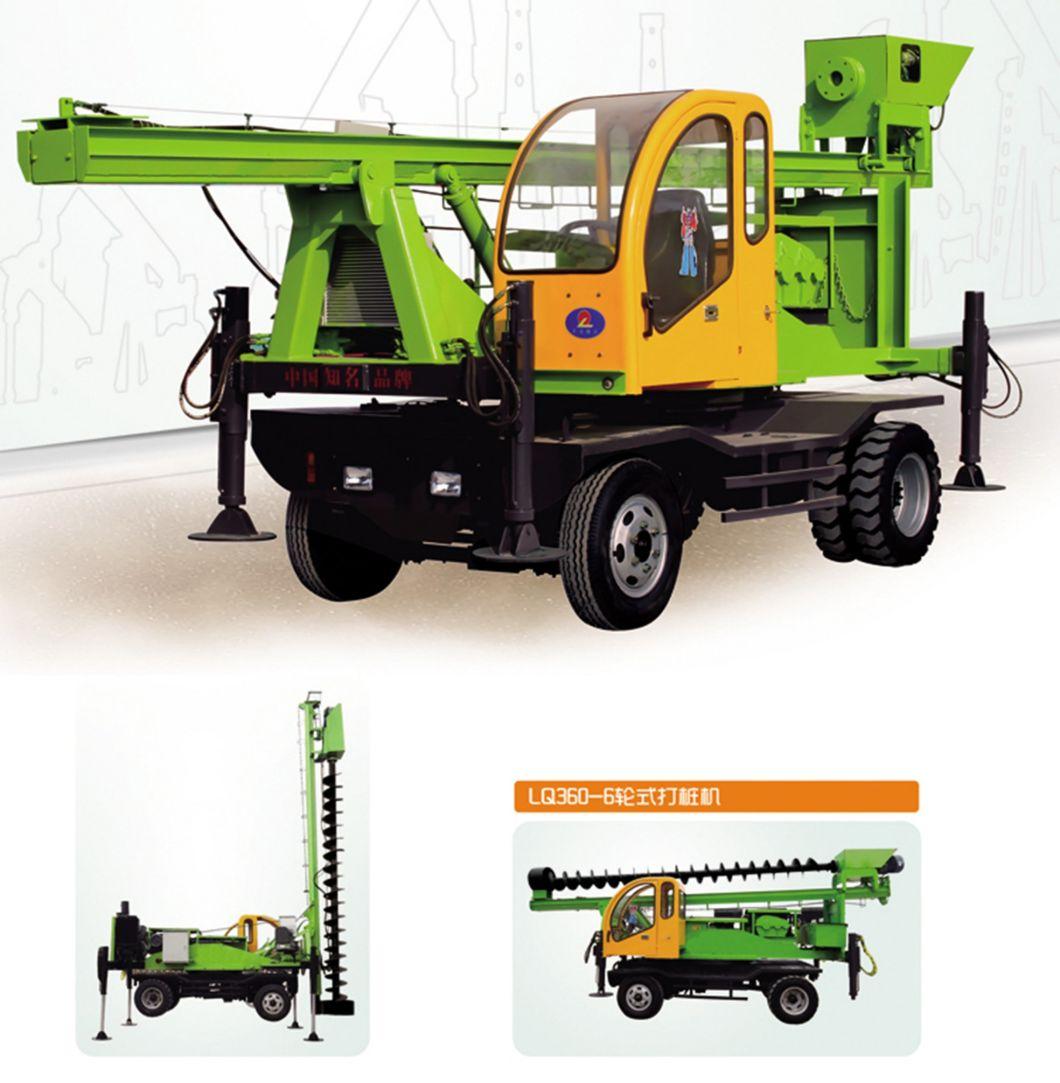 Wheeled 360-6 Screw Pile Driver for Construction of Bridges and Water Conservancy Projects