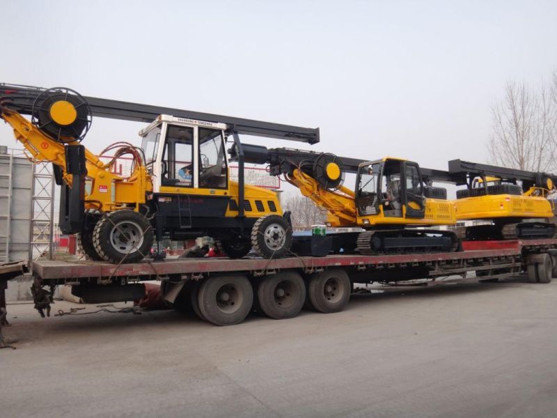 Pakistan Hot Sale Wheeled 180 Hydraulic Rotary Earth Auger Drilling Rig Drilling Machine