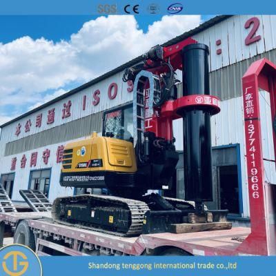 Portable Pile Driver Drilling Electric Ground Screw Pile Driver Epuipments Dr-60 Middle Rotary Rig Machine