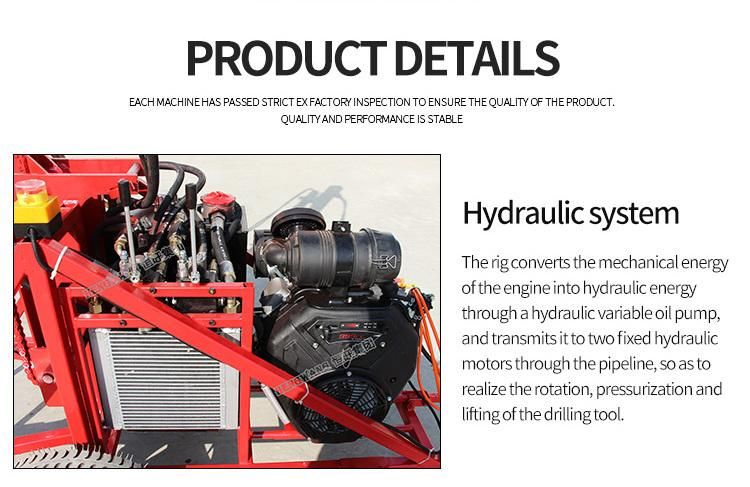 Portable Pneumatic Rock Borehole Drilling Rig