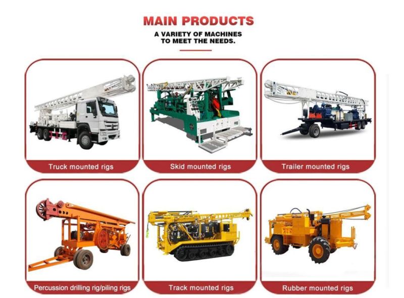 Manufacturer Good Price High Quality350m Crawler Mounted Hydraulic and Pneumatic Multifunction Water Well Drilling Rig