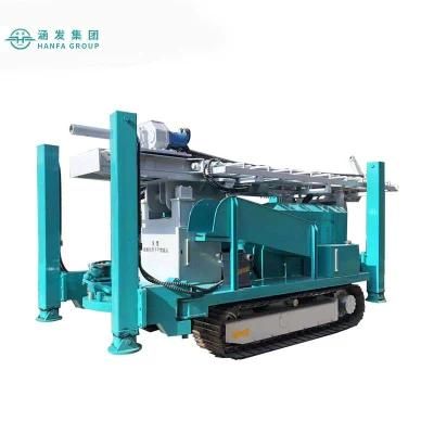 Hfj400c 400m Hydraulic Rotary Borehole DTH Water Well Drilling Rig