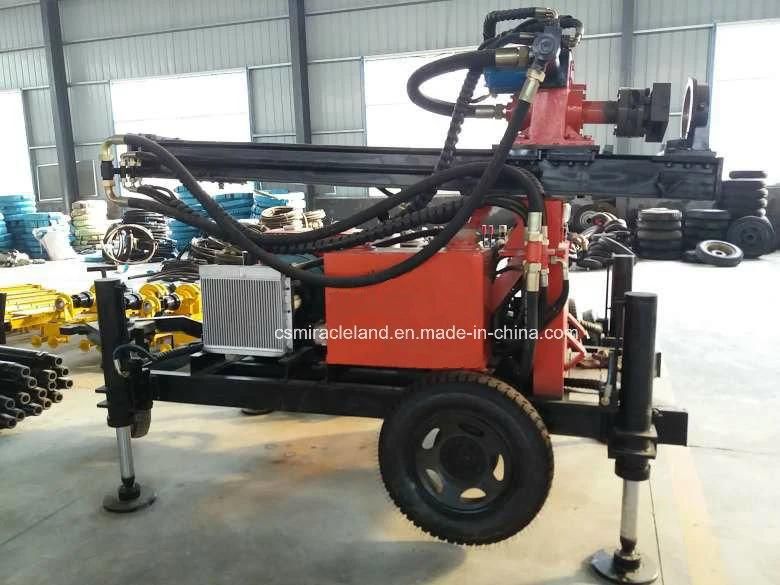 Portable Wheel Mounted DTH Rock Borehole Water Well Drilling Rig (FY-130)