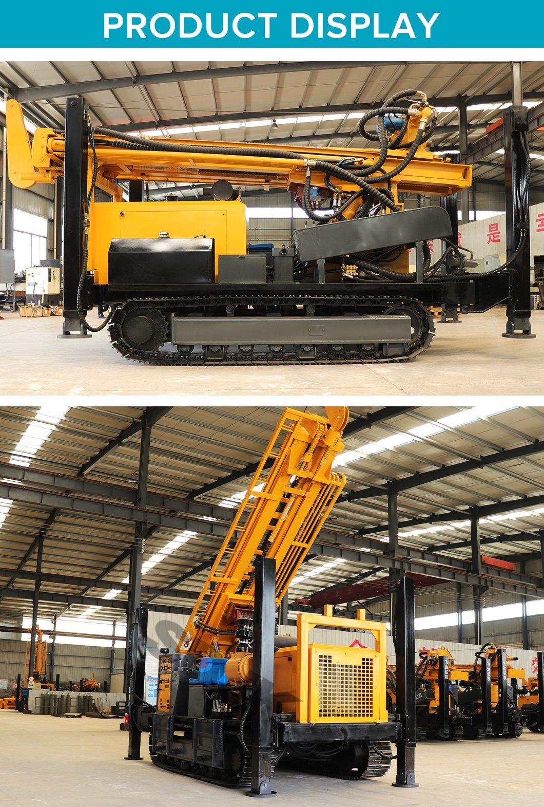 600m Full Hydraulic DTH Pnuematic Air Compressor Water Well Drilling Rig for Sale