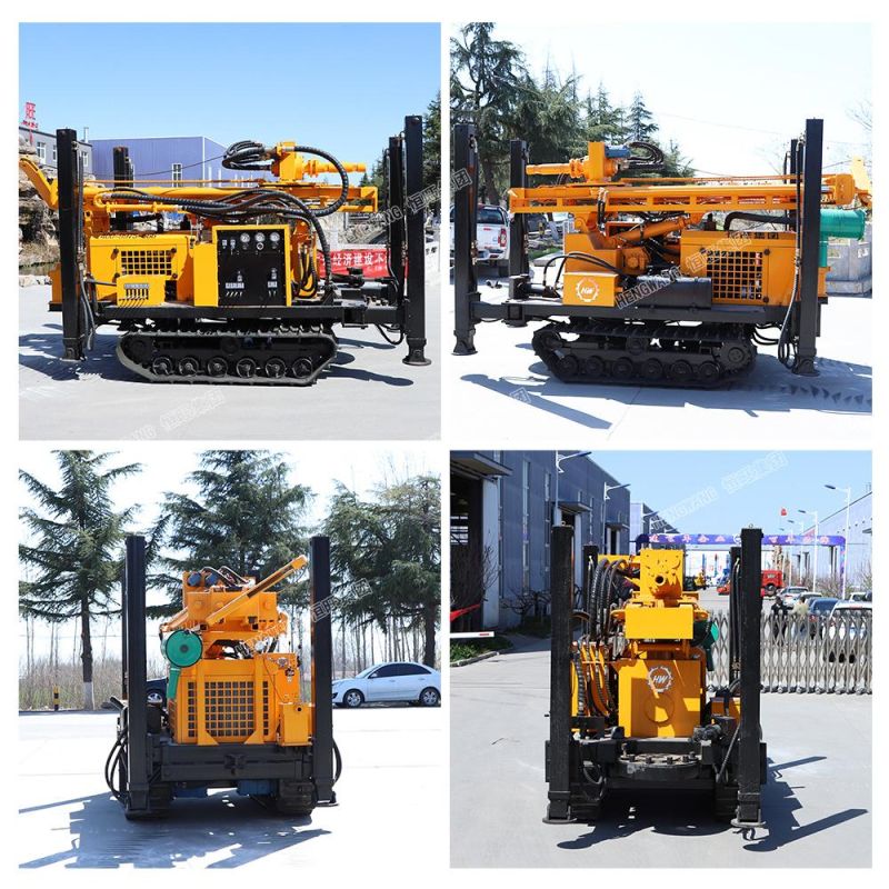 200m Depth Crawler Deep Well Pneumatic Water Well Drilling Rig