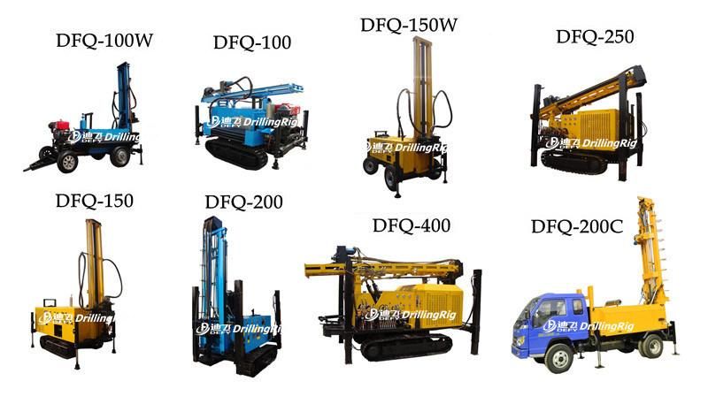 All-Hydraulic Operated Water Well Drilling Rig with Mud Pump/Air Compressor